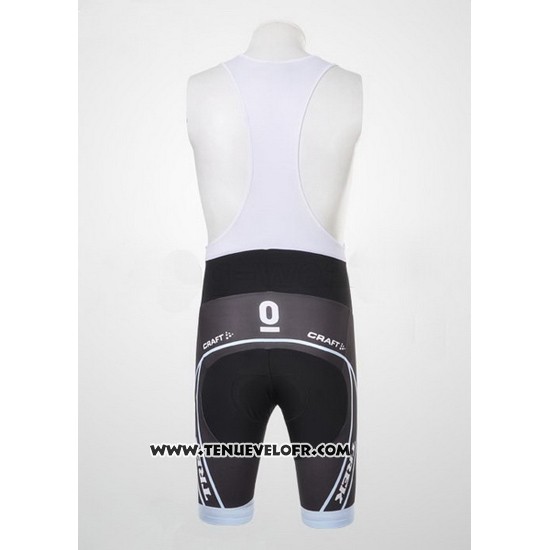2011 Maillot Ciclismo Trek Leqpard Champion France Noir et Blanc Manches Courtes et Cuissard